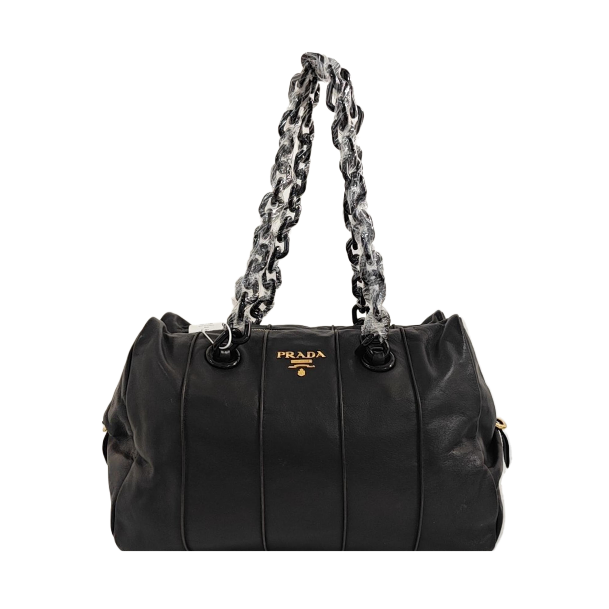Quilted Calfskin Shoulder Bag Black