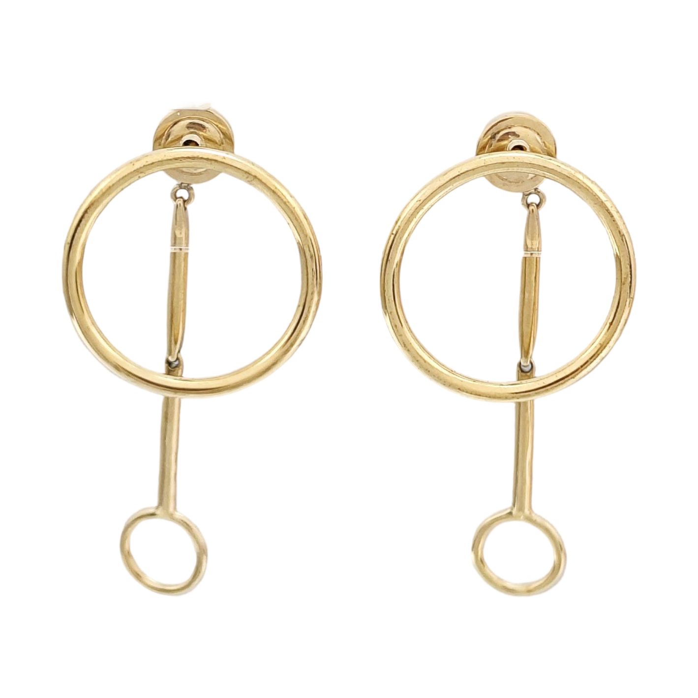 Metal Gold Stud Earrings
