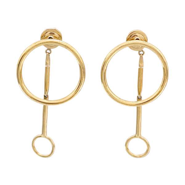 Metal Gold Stud Earrings