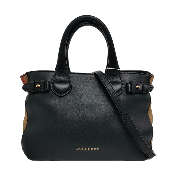 The Banner Small Calfskin Black