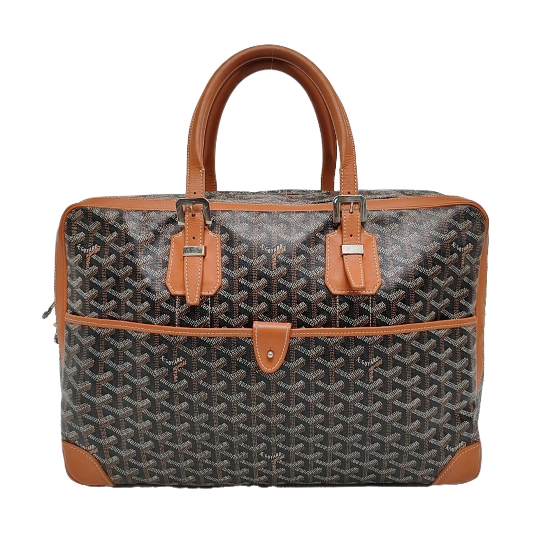 Authenticated pre-owned  Ambassade Coated Canvas Black - Top Handle Bag at Looply