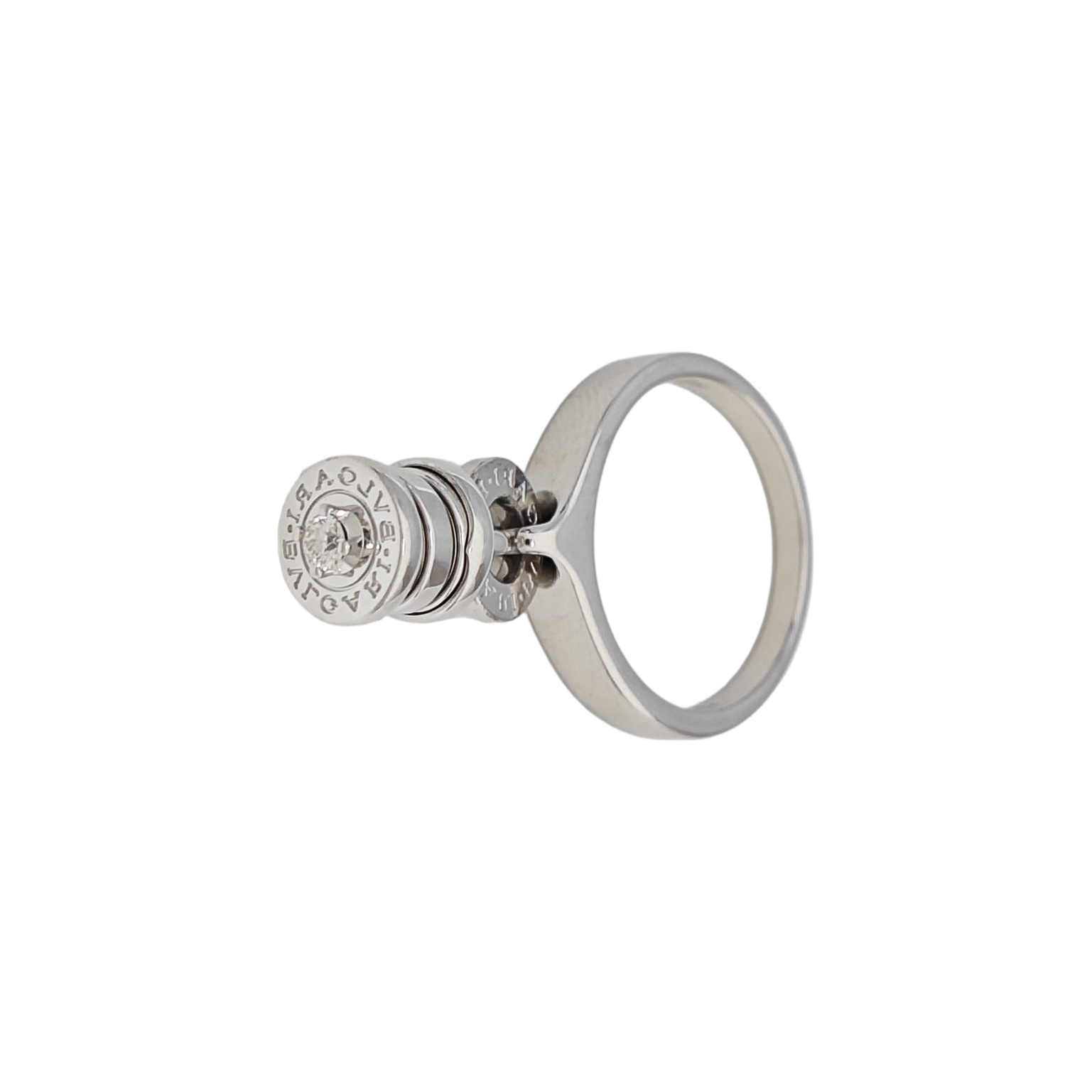 18k White Gold Silver Ring EU 55