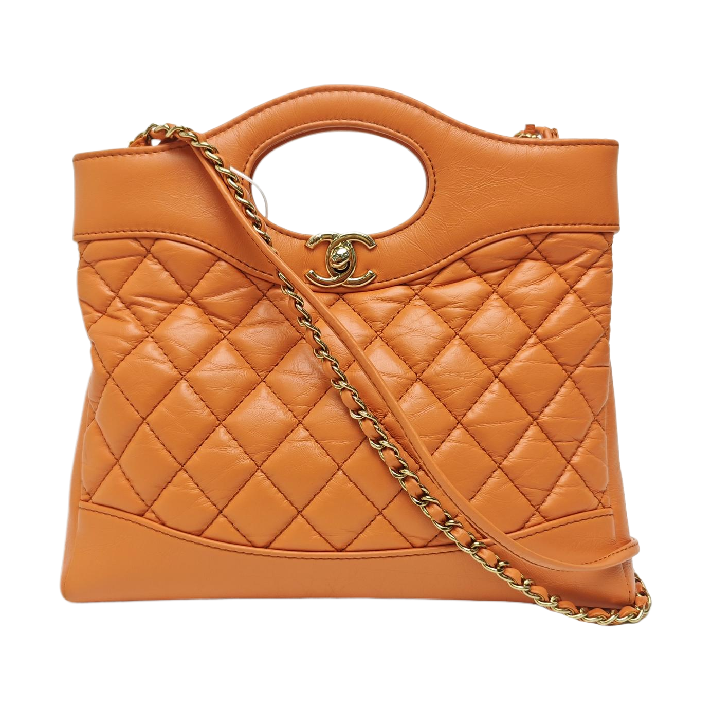 CHANEL 31 Mini Quilted Calfskin Orange
