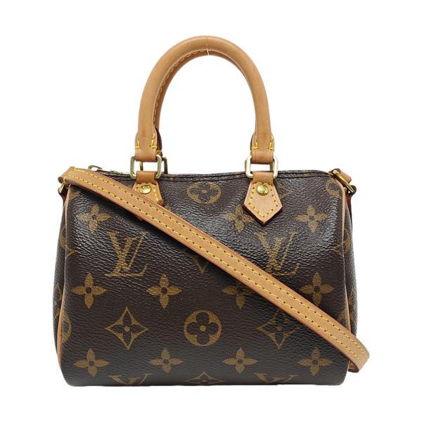 SPEEDY Nano Monogram Coated Canvas Brown