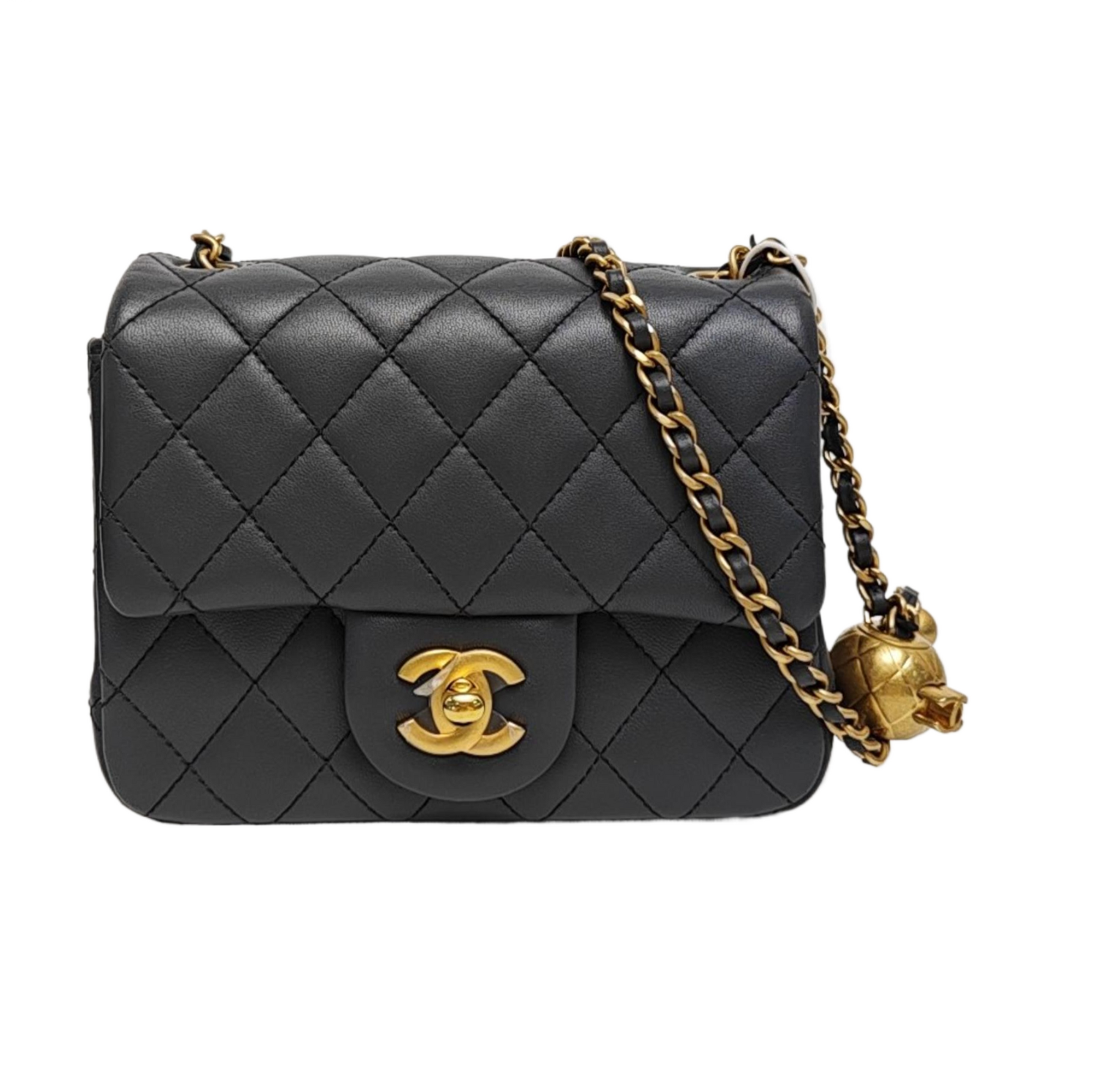 CLASSIC FLAP Mini Quilted Lambskin Gray