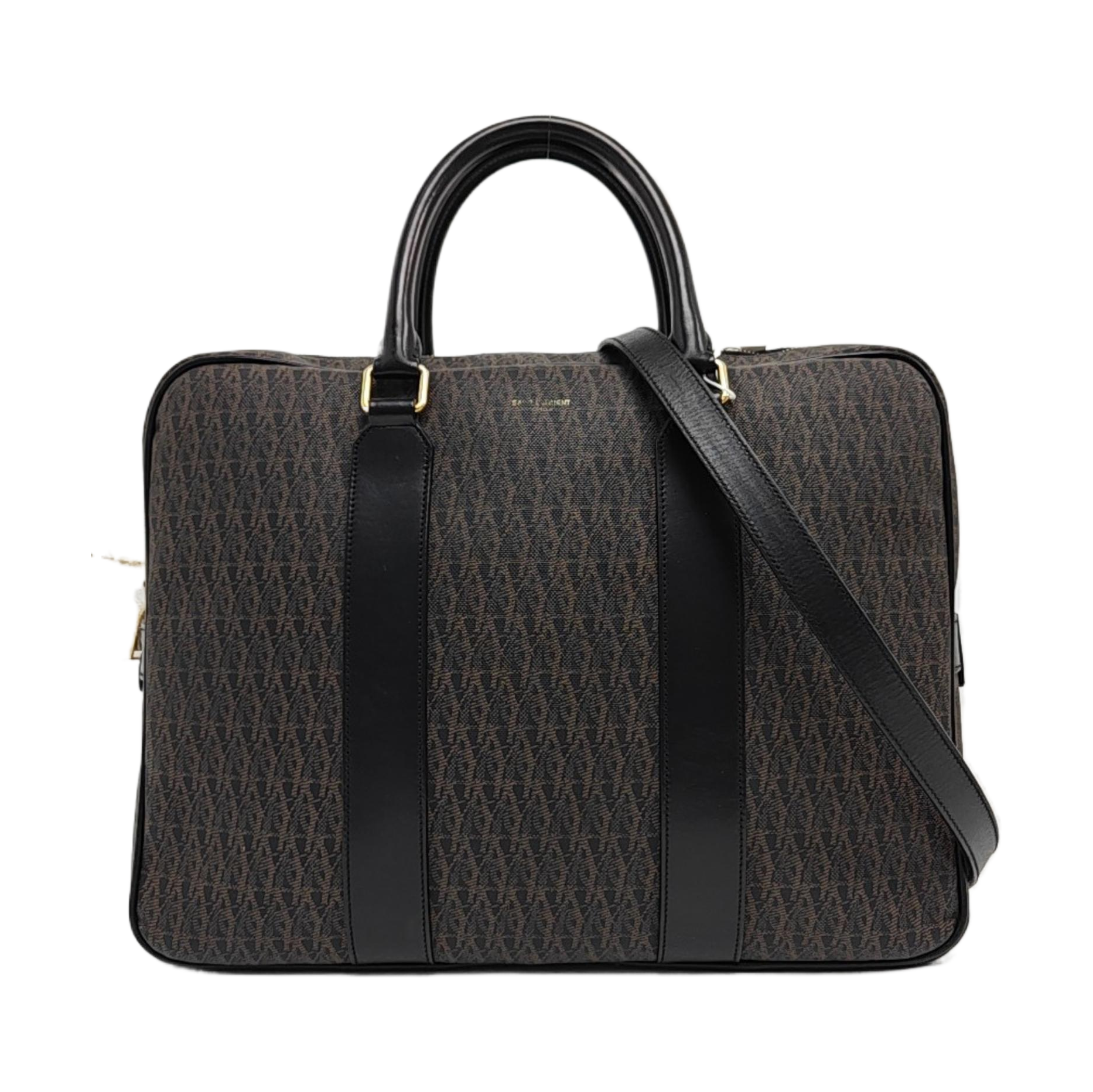Coated Canvas Shoulder Bag Black