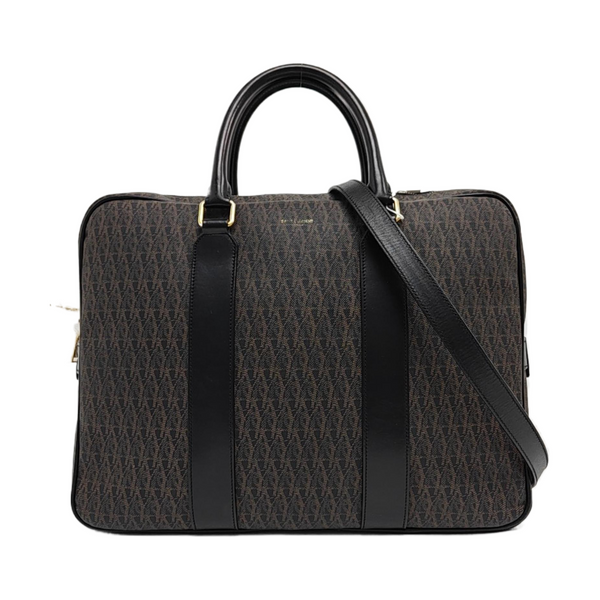 Coated Canvas Shoulder Bag Black