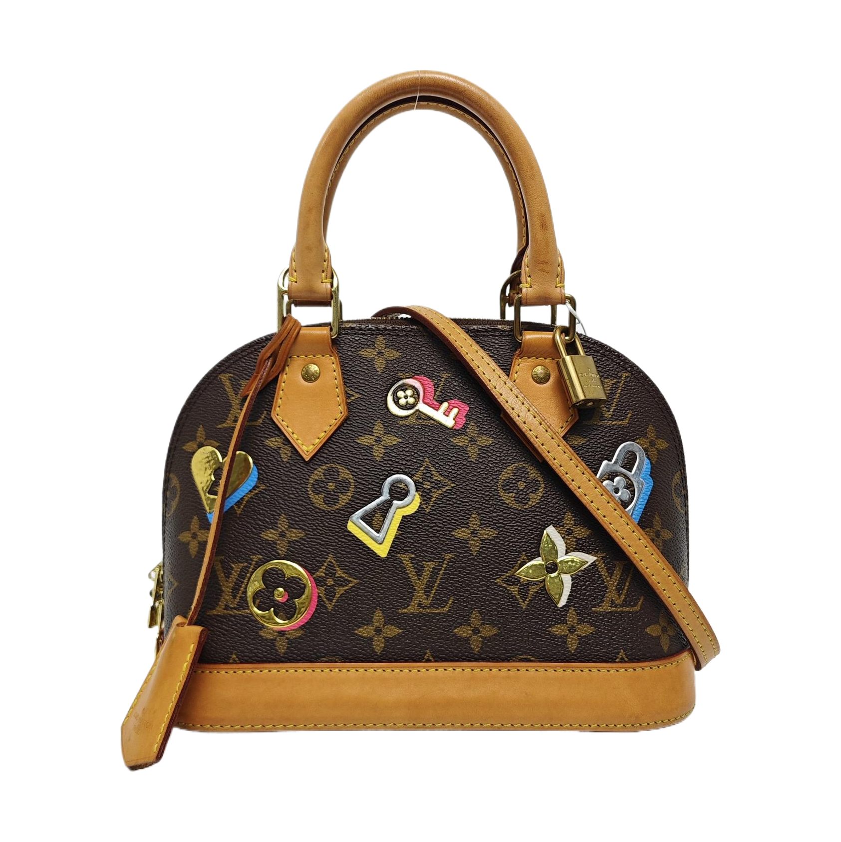 ALMA BB Monogram Coated Canvas Brown