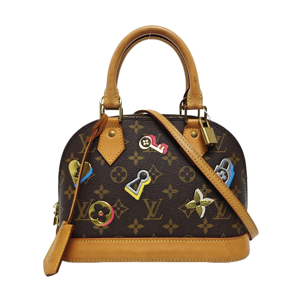 ALMA BB Monogram Coated Canvas Brown