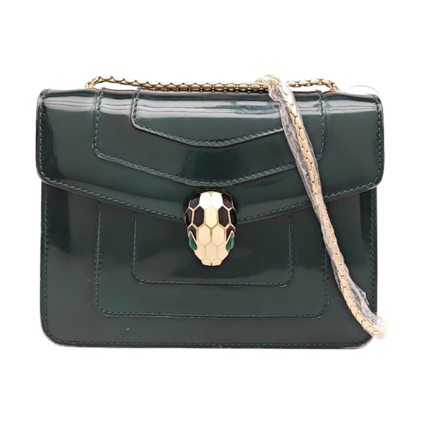 SERPENTI FOREVER Small Patent Leather Green