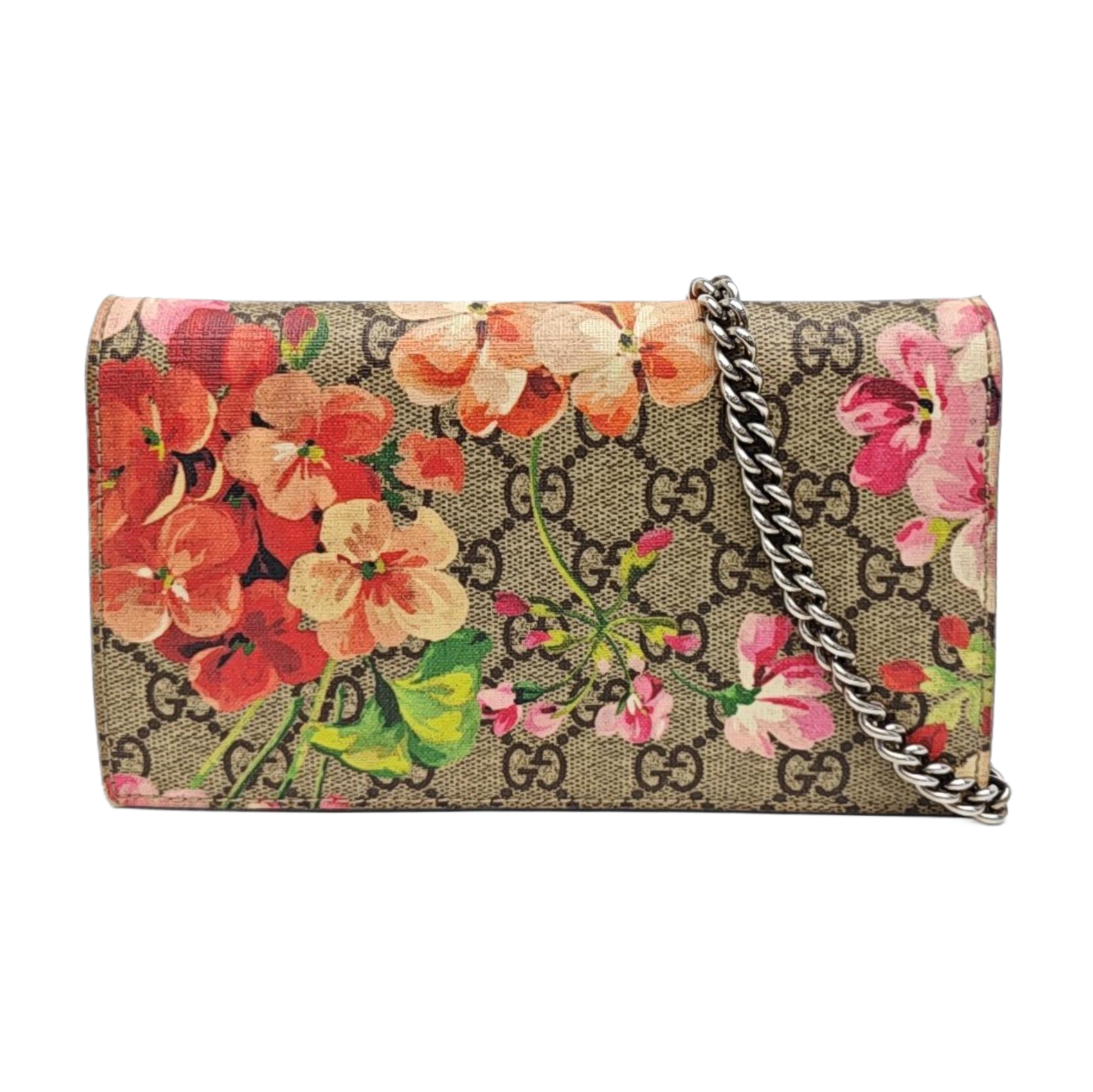 GG Blooms Monogram Coated Canvas Beige