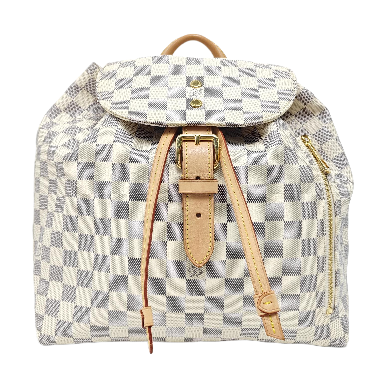 SPERONE Damier Azur Coated Canvas White