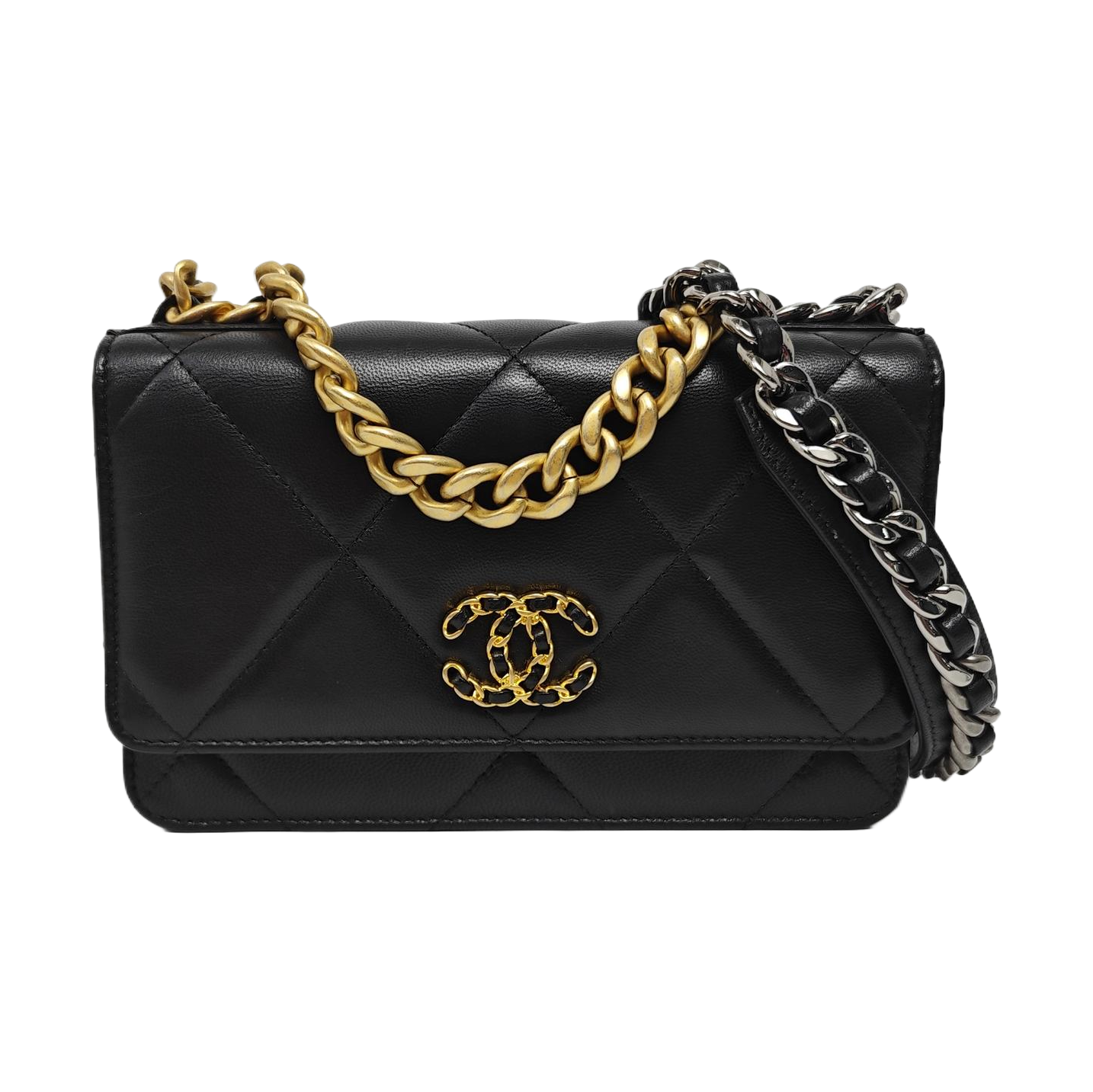 CHANEL 19 WOC Quilted Lambskin Black