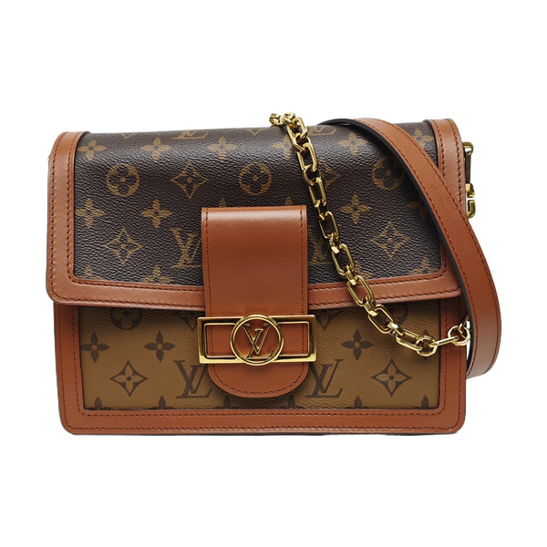 DAUPHINE MM Monogram Coated Canvas Brown