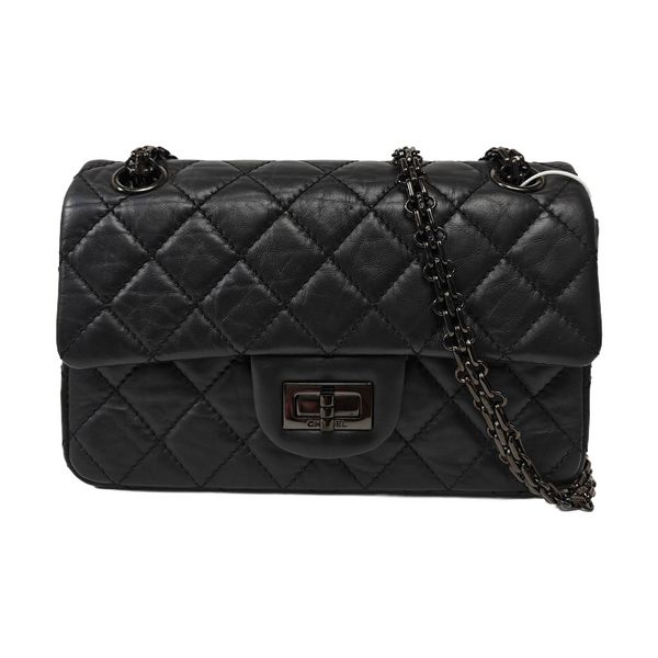 2.55 224 (mini) Quilted Calfskin Black