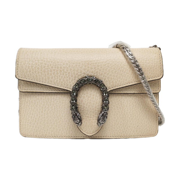 Authenticated pre-owned  Dionysus Super Mini Calfskin White - Crossbody Bag at Looply