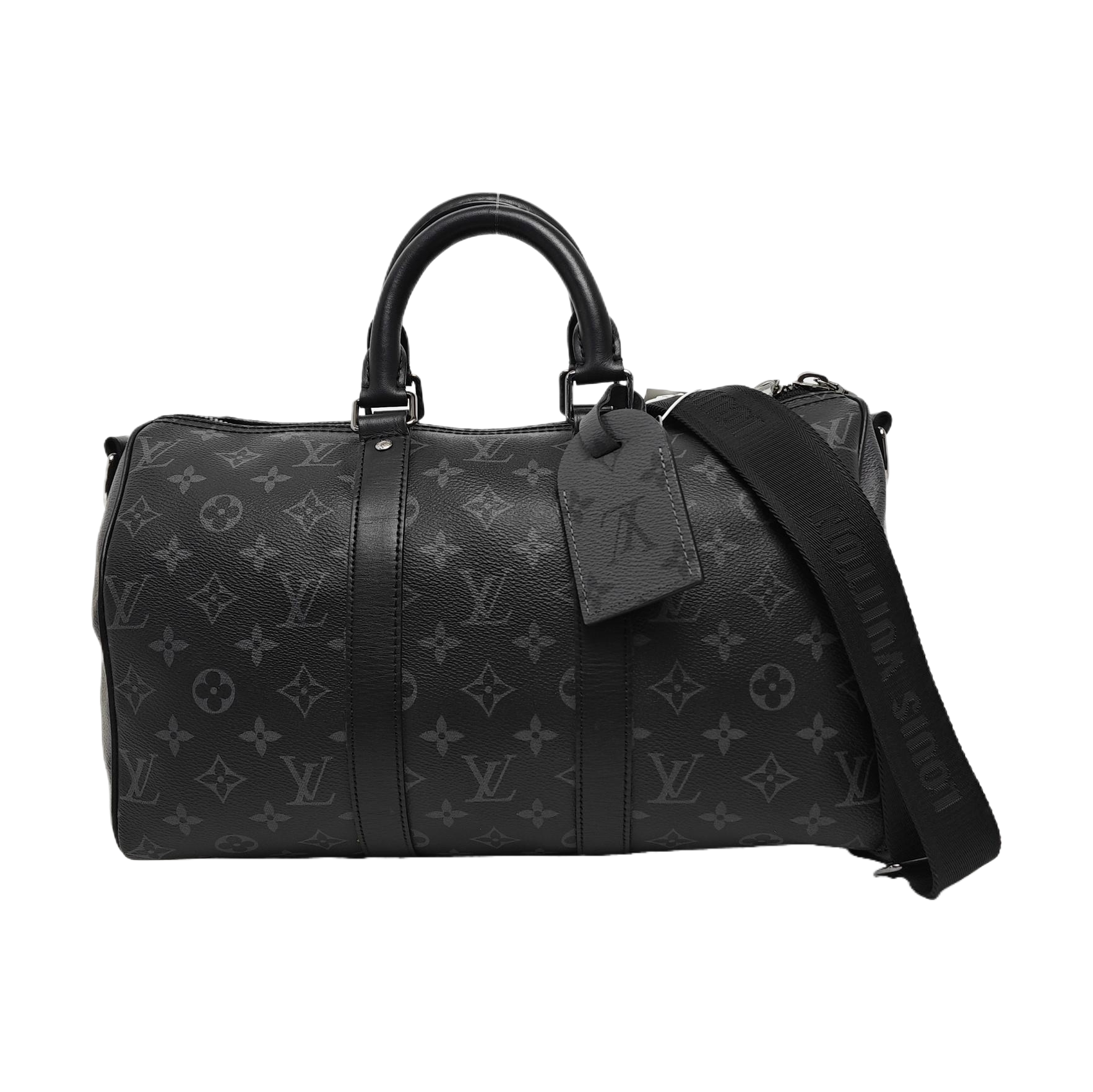 KEEPALL 35 Monogram Coated Canvas Black