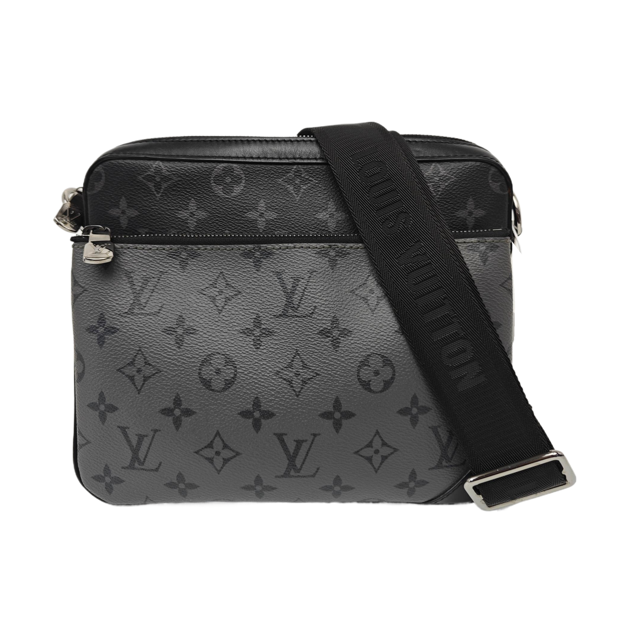 TRIO Monogram Coated Canvas Gray
