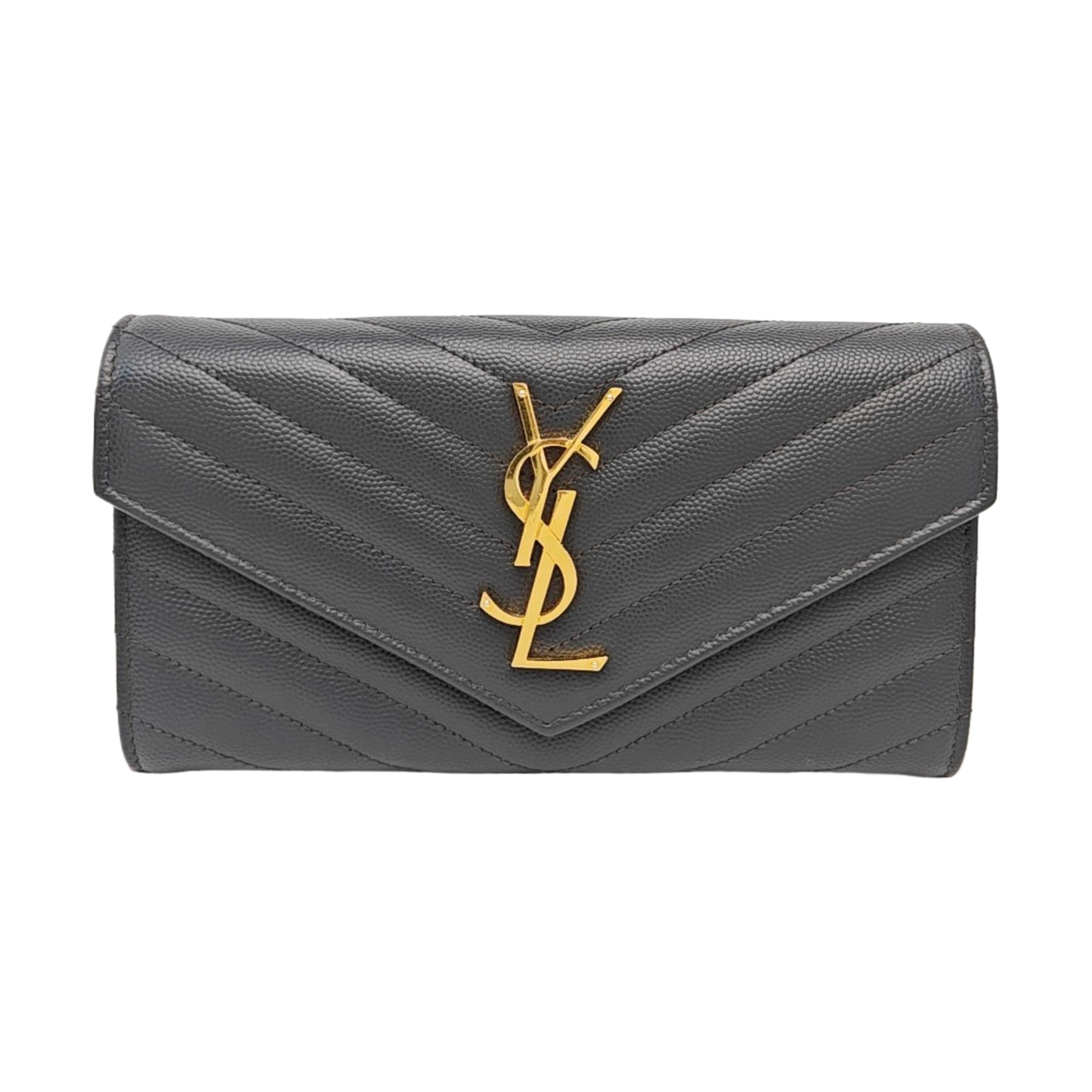 MONOGRAM Chevron Calfskin Gray