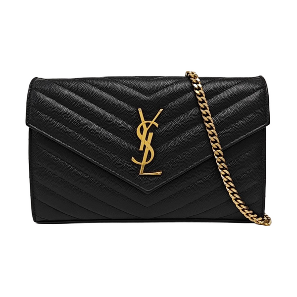 MONOGRAM Medium Chevron Calfskin Black
