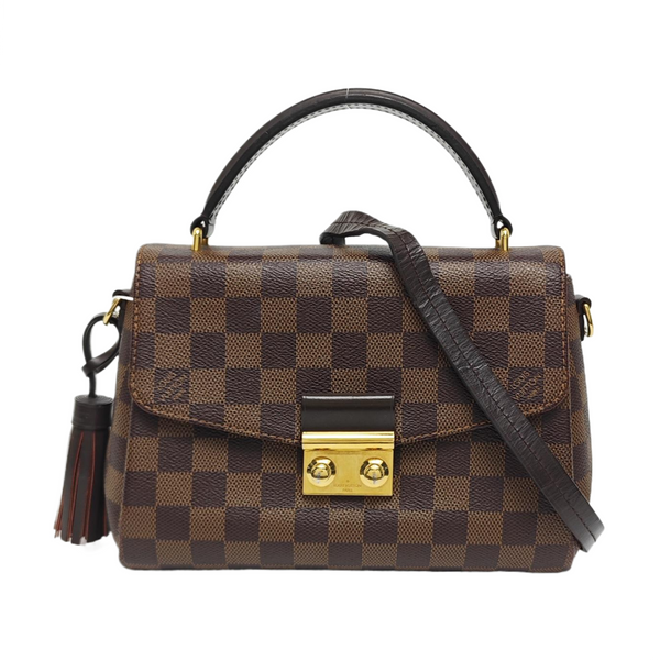 CROISETTE Damier Ebene Coated Canvas Brown