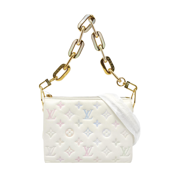 COUSSIN BB Monogram Calfskin White