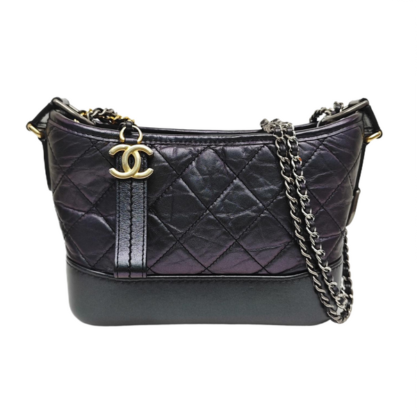 GABRIELLE Small Quilted Calfskin Purple