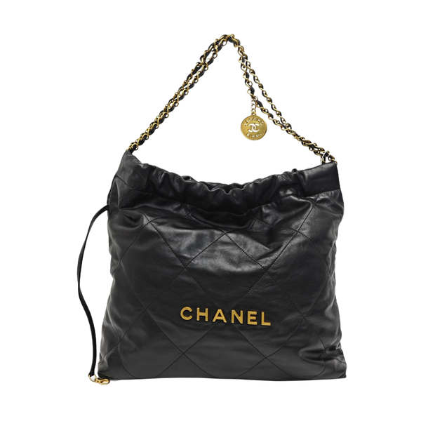CHANEL 22 Medium Quilted Calfskin Black