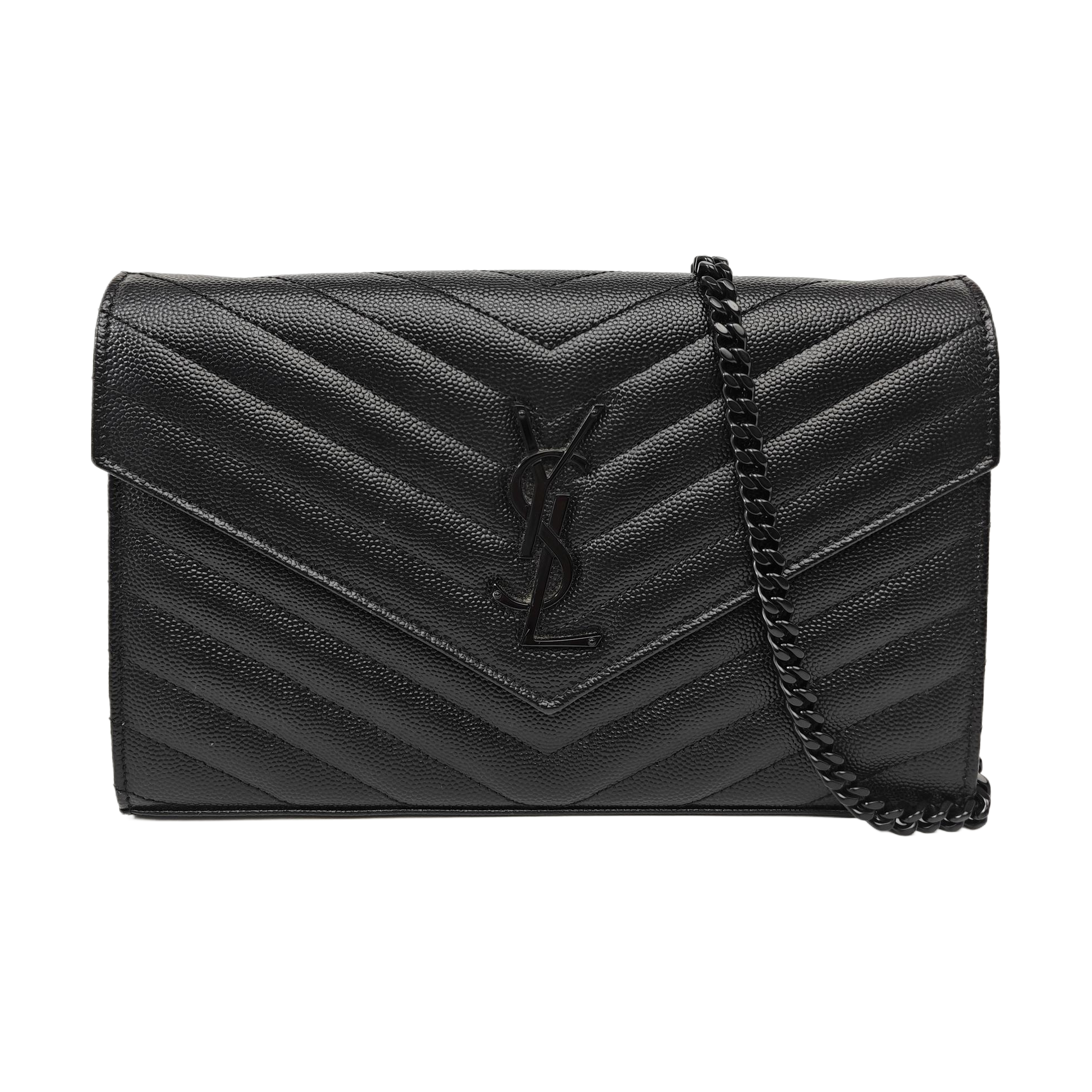 MONOGRAM Medium Chevron Calfskin Black