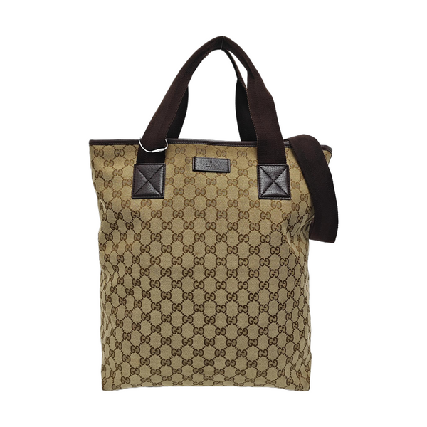 Monogram Canvas Tote Bag Brown