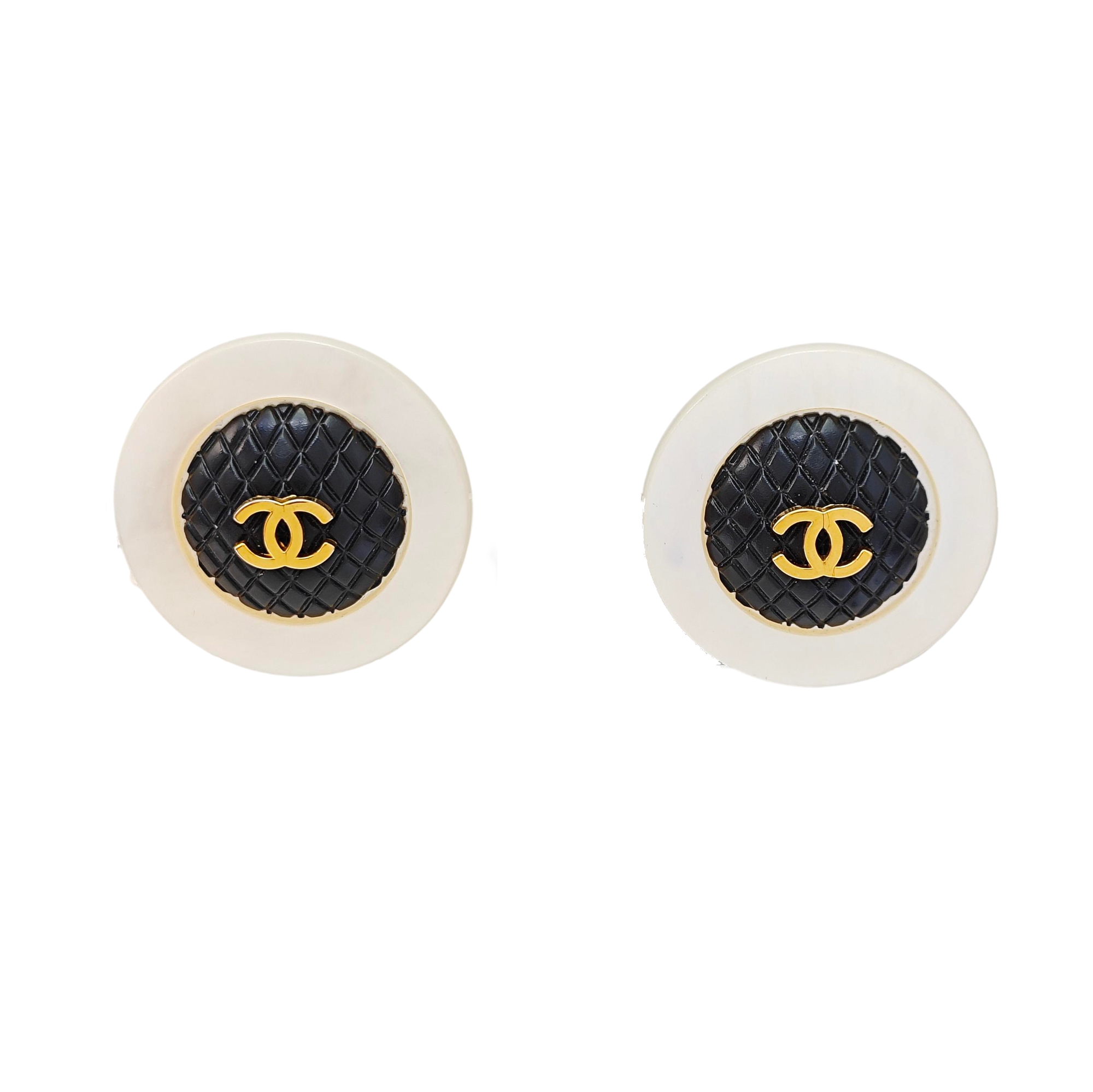 Metal Black Clip On Earrings