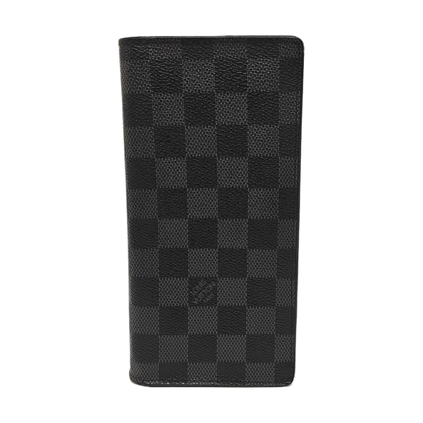 BRAZZA Damier Coated Canvas Blue Wallet