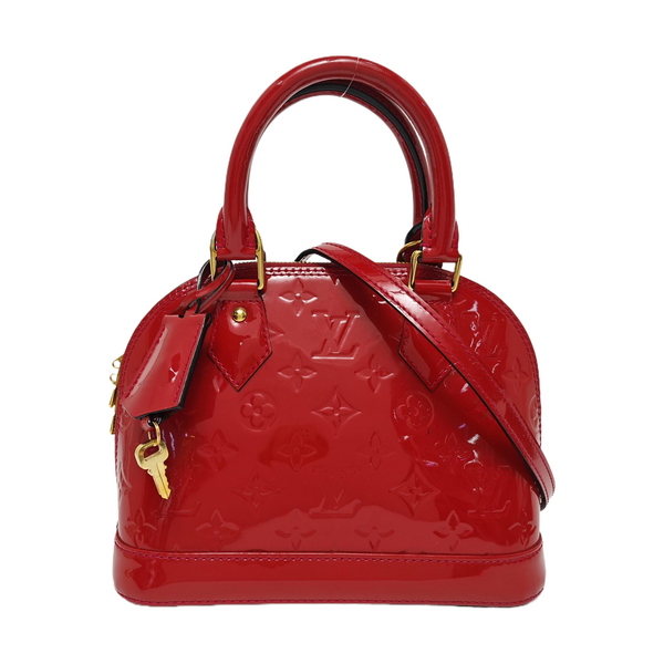 ALMA BB Monogram Patent Leather Red
