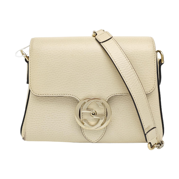 Interlocking G Mini Calfskin Beige