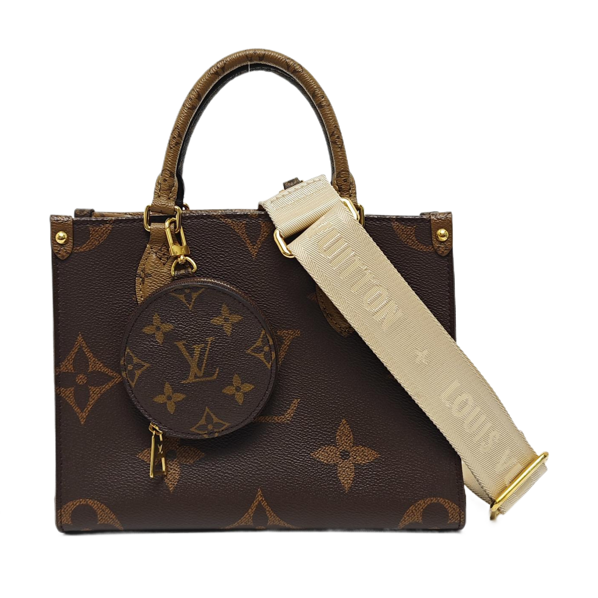 ONTHEGO PM Monogram Coated Canvas Brown