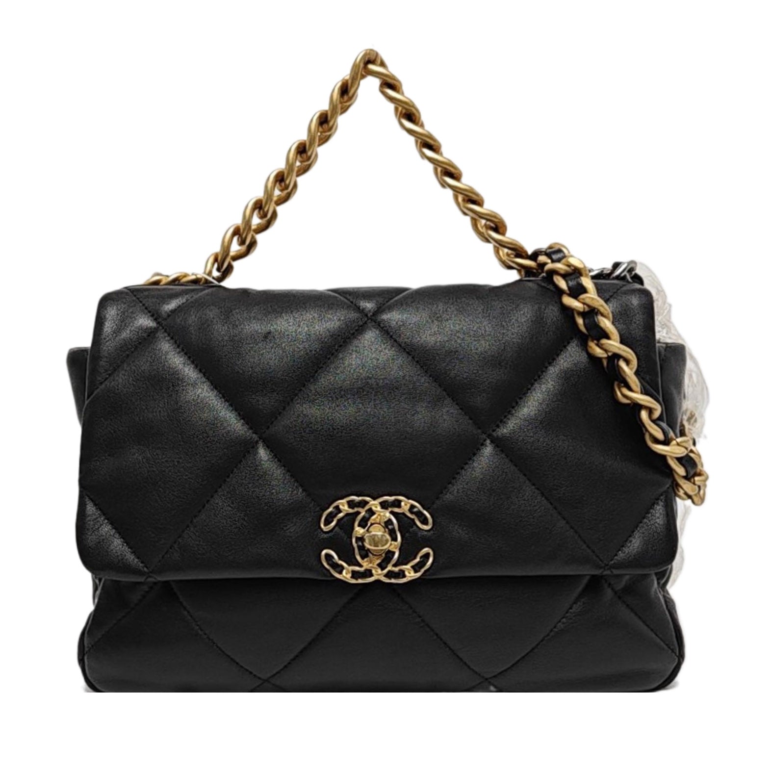 CHANEL 19 Large Quilted Lambskin Black