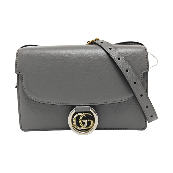 GG Ring Small Calfskin Gray