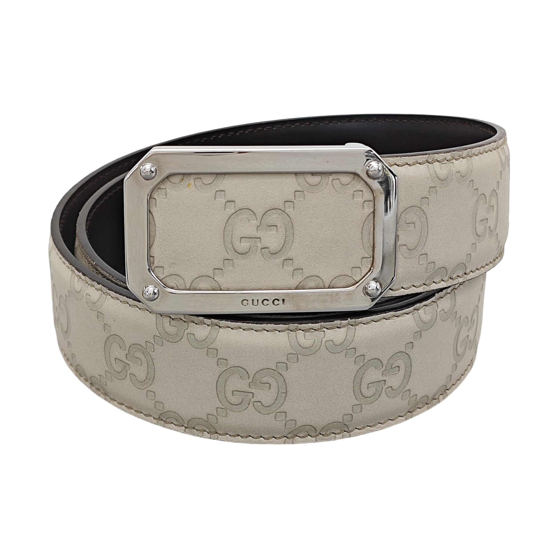 Leather Belt White