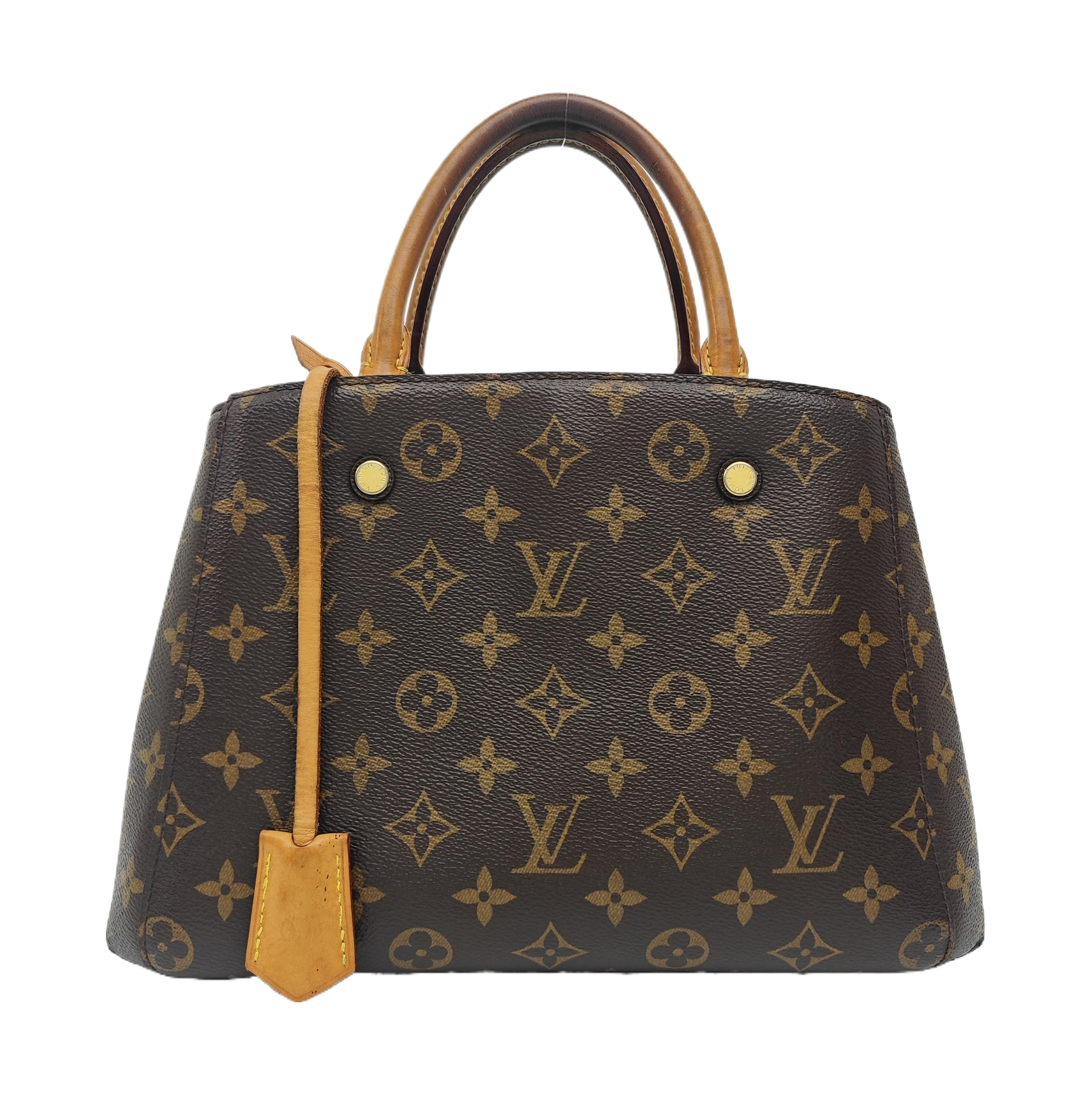 MONTAIGNE BB Monogram Coated Canvas Brown