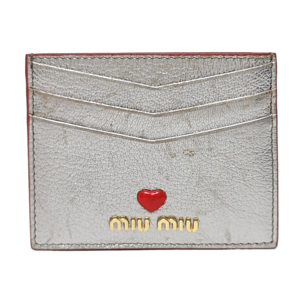 Love Lambskin Gray Card Holder