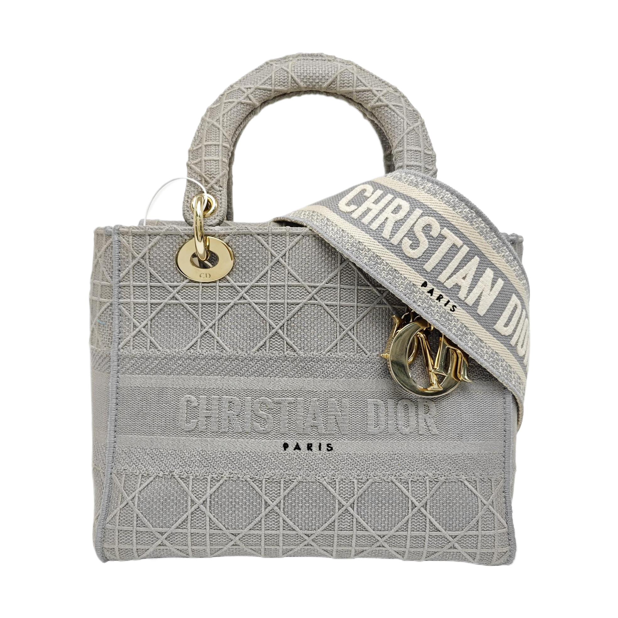 Lady D-Lite Cannage Canvas Gray