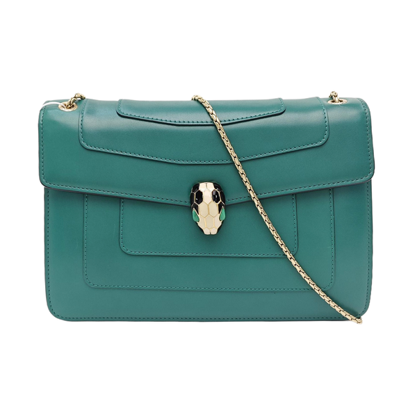 SERPENTI FOREVER Medium Calfskin Green