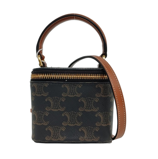 Coated Canvas Shoulder Bag Black