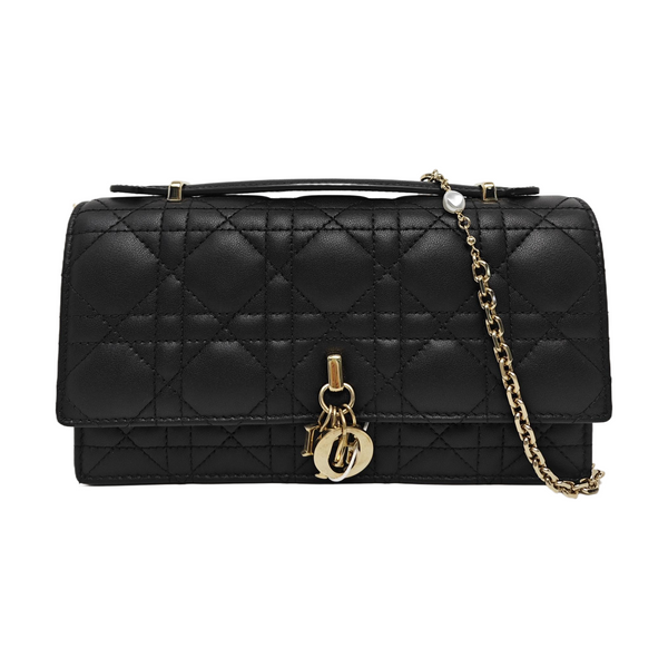 Authenticated pre-owned  My Dior Mini Quilted Lambskin Black - Shoulder Bag at Looply