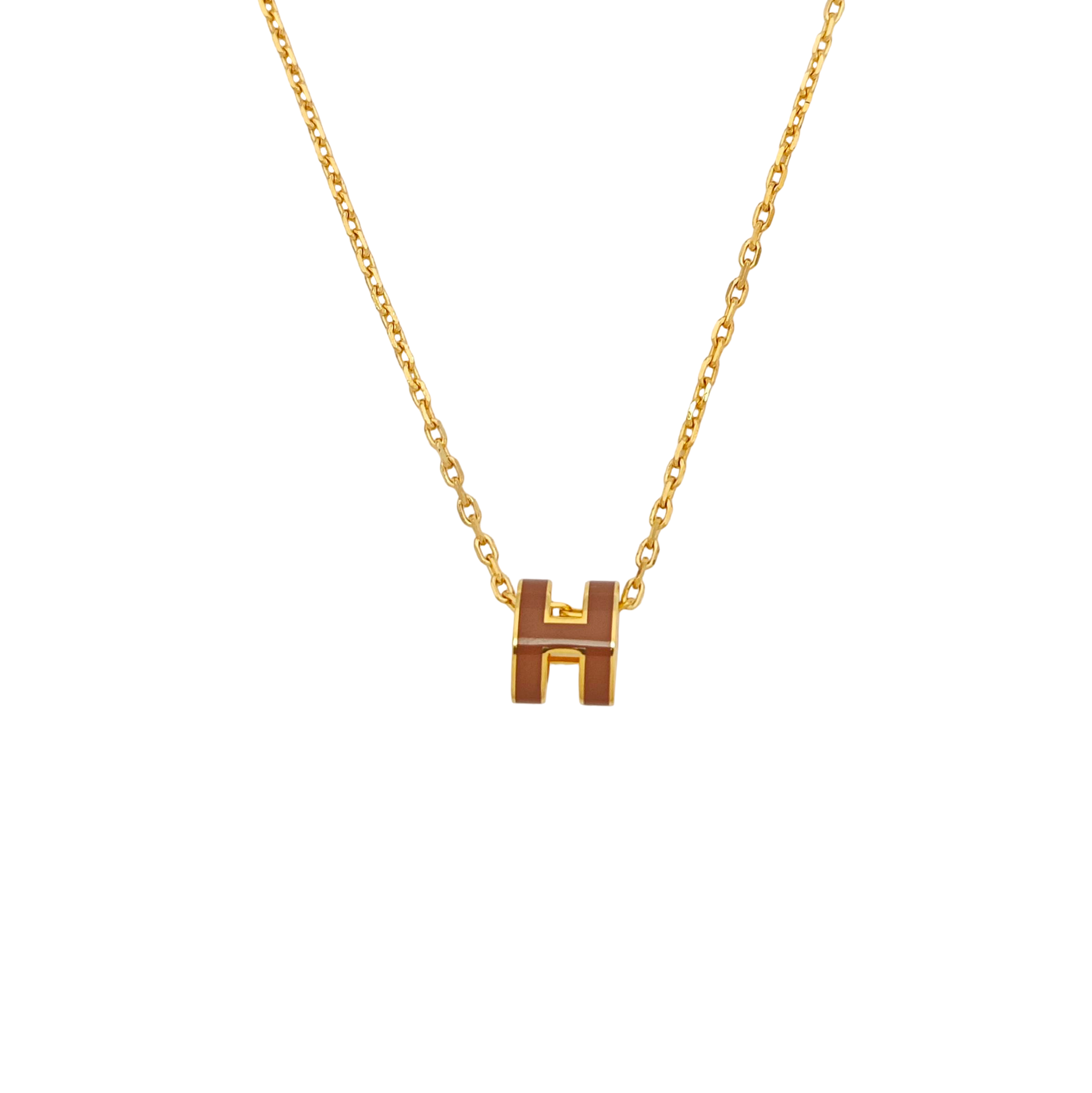 Pop H Metal Rose Gold Necklace