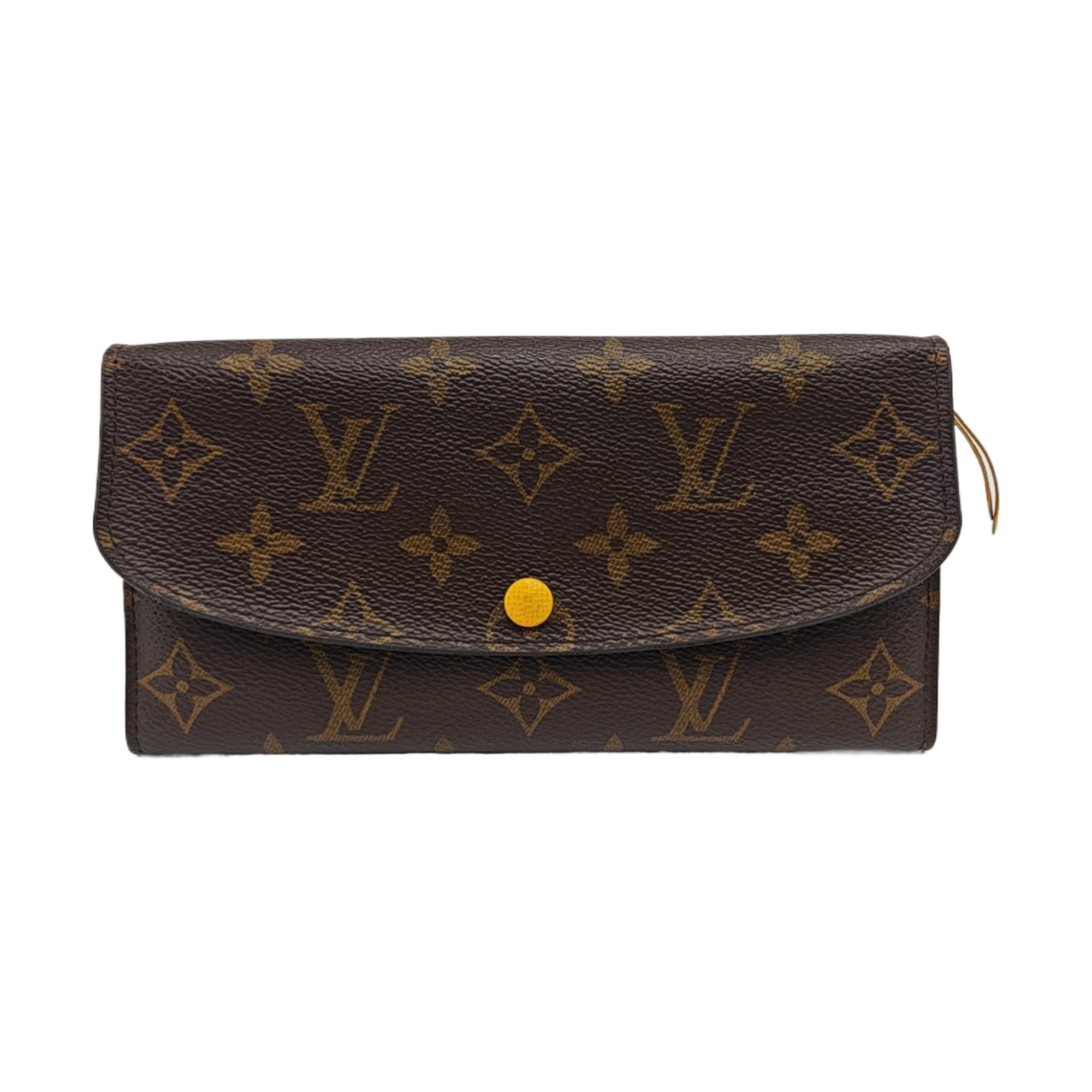 EMILIE Monogram Coated Canvas Brown Wallet