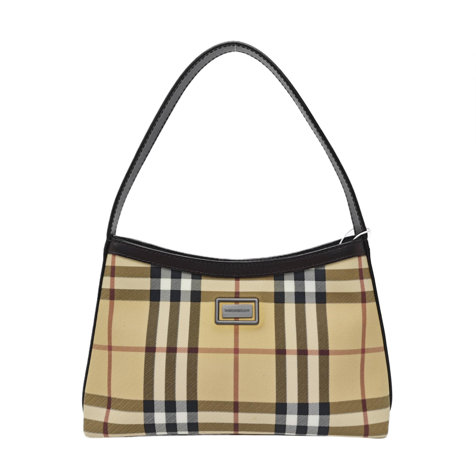 Coated Canvas Top Handle Bag Beige