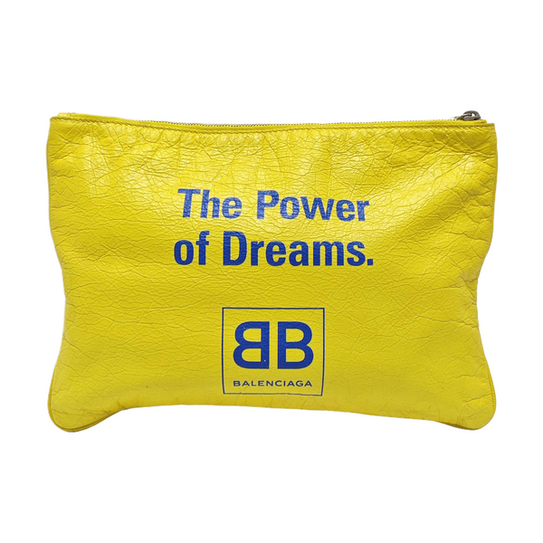 Leather Clutch Yellow