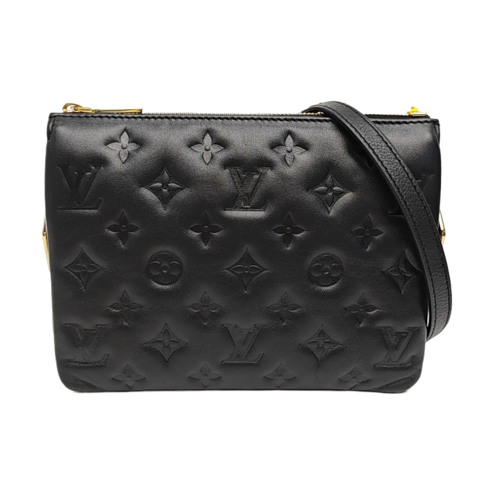COUSSIN BB Monogram Lambskin Black