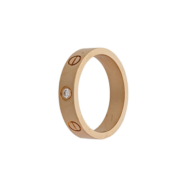 LOVE 18k Rose Gold Ring EU 49